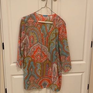 J. McLaughlin Lightweight Paisley Top